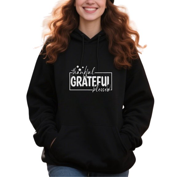 Creative Harvest Thanksgiving Hoodie for Men Women, Funny Turkey Graphic Pullover Hooded Sweatshirt, Cozy Cotton Poly Blend, Holiday Fall Outfit