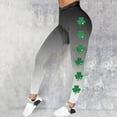 thumbnail image 2 of Ierhent Thermal Leggings for Women St Patricks Days Leggings for Women High Waist Printed Yoga Pants Holiday Tights Plus Size Dark Gray,S, 2 of 5