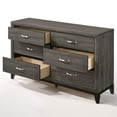 thumbnail image 3 of ACME Valdemar Métal et Bois Chambre Commode en Gris Vieilli, 3 of 7