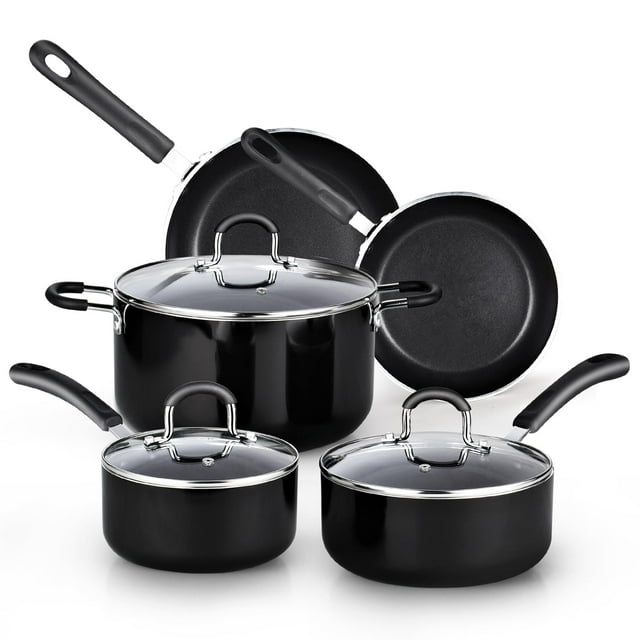 8 Piezas Utensilios de Cocina Antiadherente Color Negro