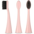 thumbnail image 2 of Shiyou Têtes de Brosse à Dents de Rechange pour Brosse à Dents Électrique Burst Adultes avec Capuchons Anti-Poussière, Poils Doux au Charbon pour Nettoyage en Profondeur, Élimination de la Plaque et Blanchiment des Dents, 5 Unités, Or Rose, 2 of 4