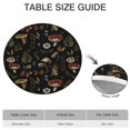 thumbnail image 6 of Red Mushroom Fern Black Pattern Round Fitted Tablecloth with Elastic Edge,Dining Table Cover Waterproof,Outdoor Round Tablecloth for Camping,Dining,Indoor and Outdoor, 6 of 7