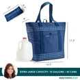 thumbnail image 6 of Rachael Ray Jumbo Chillout, Soft Sided Cooler Bag, Insulated Thermal Tote, Navy Gingham., 6 of 6