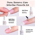 thumbnail image 2 of Kit de uñas de gel Beetles X Press Plus, color melocotón, punta francesa, 2 of 8