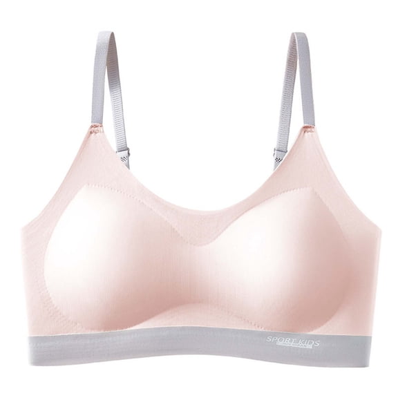 ATOGUTA Training Bras for Girls Size 9 Sports Seamless Bra with Removable Padding Bras Pink
