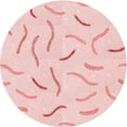 thumbnail image 1 of Ahgly Company Indoor Round Patterned Pastel Red Pink Area Rugs, 7' Round, 1 of 6