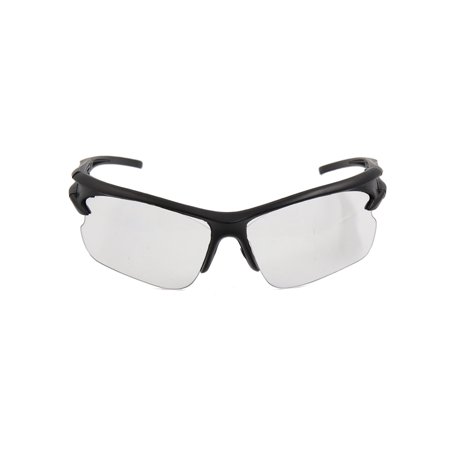 Unisex Outdoor Cycling Bike Half Rim Black Frame Clear Lens Eyewear Goggle