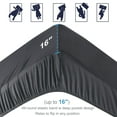 thumbnail image 5 of Unique Bargains Soft 190GSM Queen 16 Inch Deep Pocket Fitted Sheets Dark Gray Full, 5 of 8