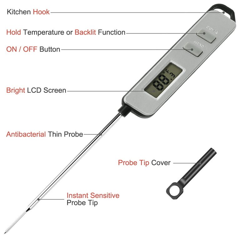 Taylor Candy and Deep Fry Analog Paddle Stainless Steel Thermometer with Adjustable Pot Clip