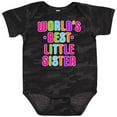 thumbnail image 3 of Inktastic Worlds Best Little Sister Girls Baby Bodysuit, 3 of 5