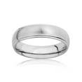 thumbnail image 3 of West Coast Jewelry Men's Brushed and Polished Grooved Titanium Band Ring (6mm), 3 of 4