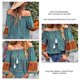 thumbnail image 2 of Women Blouse, Floral Print Ethnic Style Loose Fitting Elegant Off Shoulder Top For Daily Wear, 2 of 6