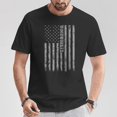 thumbnail image 2 of Proud Woodworking American Flag Graphic Tee Unisex Adult Cotton Casual Crafting Gift for Woodworkers, DIY Projects or Everyday Wear, Size L, Color Black, 2 of 3