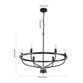thumbnail image 2 of 28.5in 6-Light Gold / Black Chandelier Vintage Candle Chandelier Light Fixture Dining Room Chandelier Over Table for Living Room,Kitchen Island,Bedroom,E12, 2 of 18