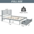 thumbnail image 2 of PAPROOS Full Bed with Storage, Heavy Duty Wood Platform Bed with Headboard and 2 Under-bed Drawers, Modern Full Size Bed Frame, No Box Spring Needed, Gray, 2 of 7