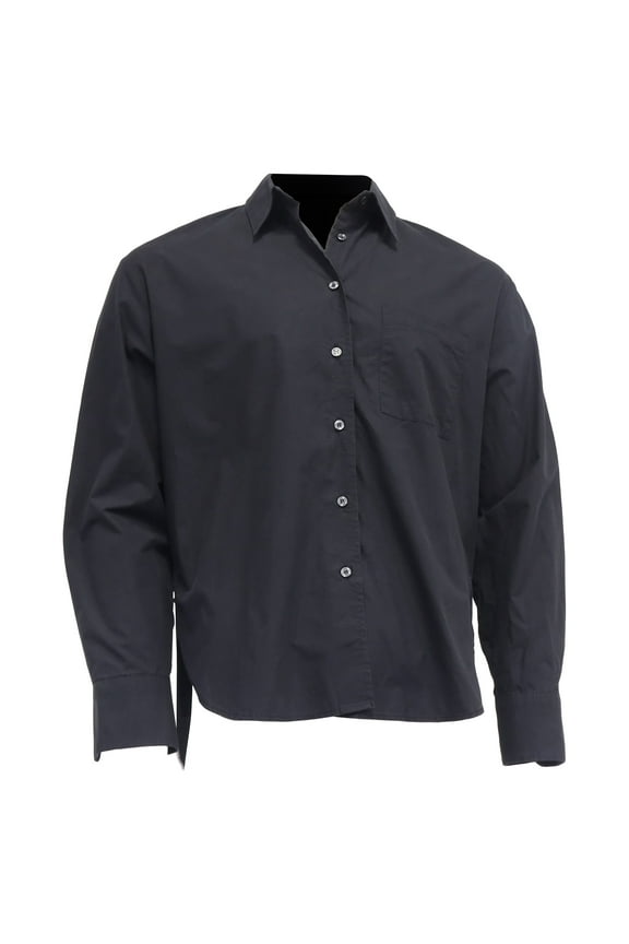 Pre-Owned The Frankie Shop Long Back Shirt in Black Cotton