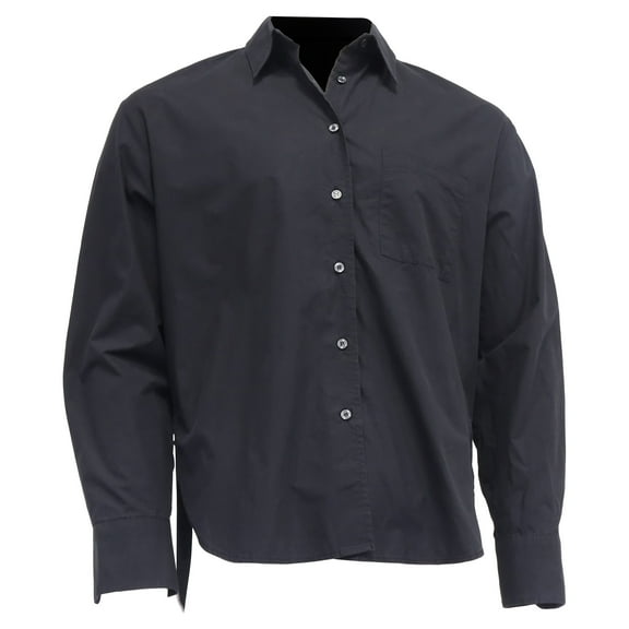 Pre-Owned The Frankie Shop Long Back Shirt in Black Cotton