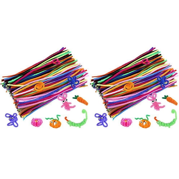 400 Piezas Limpiadores de Pipas de Colores Aleatorios Tallo de Chenilla 6 mm x 12 Pulgadas para Decoraciones de Manualidades de Bricolaje
