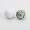 thumbnail image 3 of Pomo Vintage de Cerámica Tirador Redondo para Cajón Armario Zapatero Mueble Tocador 2pcs, Verde, 3 of 7