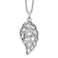 thumbnail image 2 of Auriga 925 Sterling Silver Rhodium-plated CZ Wind Beneath My Wings. Necklace for Women 18", 2 of 6