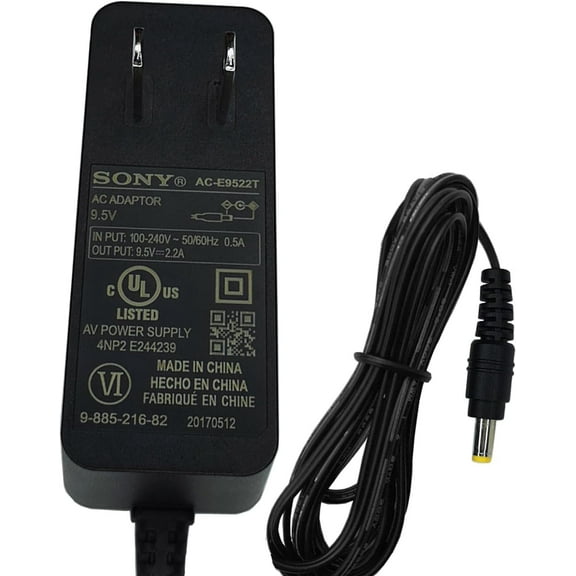 Genuine 9.5V 2.2A AC/DC Adapter for Sony SRS-XB40 BLK Blue Red Speaker CMT-V10IPN V10iP DVP-F5 FX1 FX5 FX74 FX96 FX700 FX701 FX705 FX755P FX805 FX810 FX950 DVD Player AC-E9522M 9V Power Supply