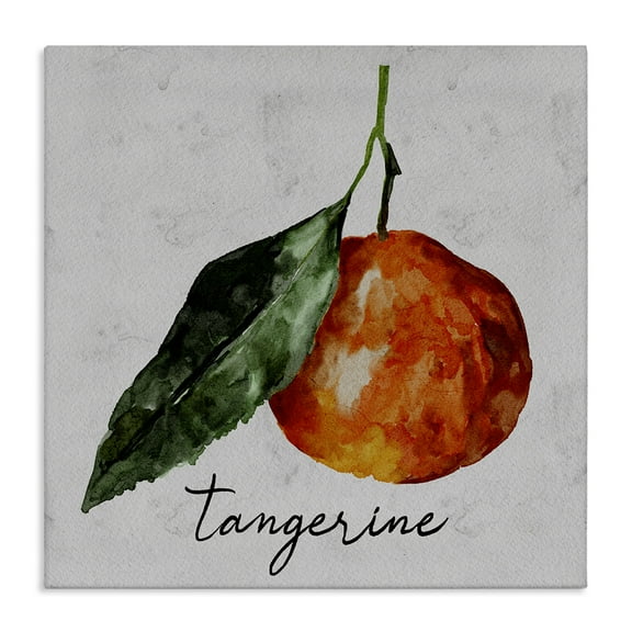 Stupell Industries Vintage Tangerine Fruit Food & Beverage Painting Wrapped Canvas Art Print Wall Art, 17 x 17