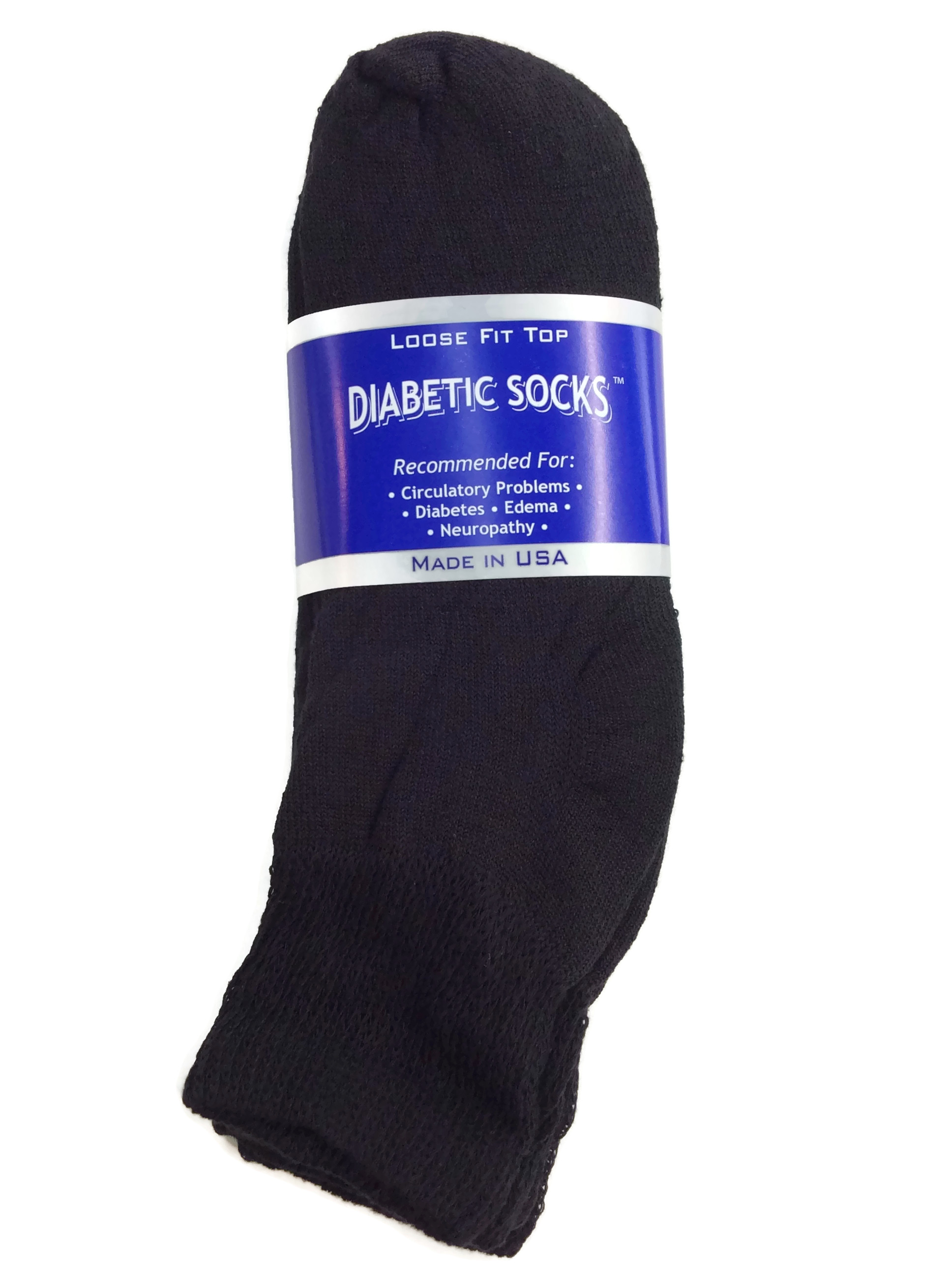 Creswell 18 Pairs Of Mens Black Diabetic Ankle Socks 13-15 King Size