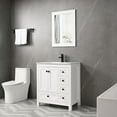 thumbnail image 4 of eclife 30" White Bathroom Vanity Set with Integrated Sink Top and Water-Saving Faucet, 4 of 13