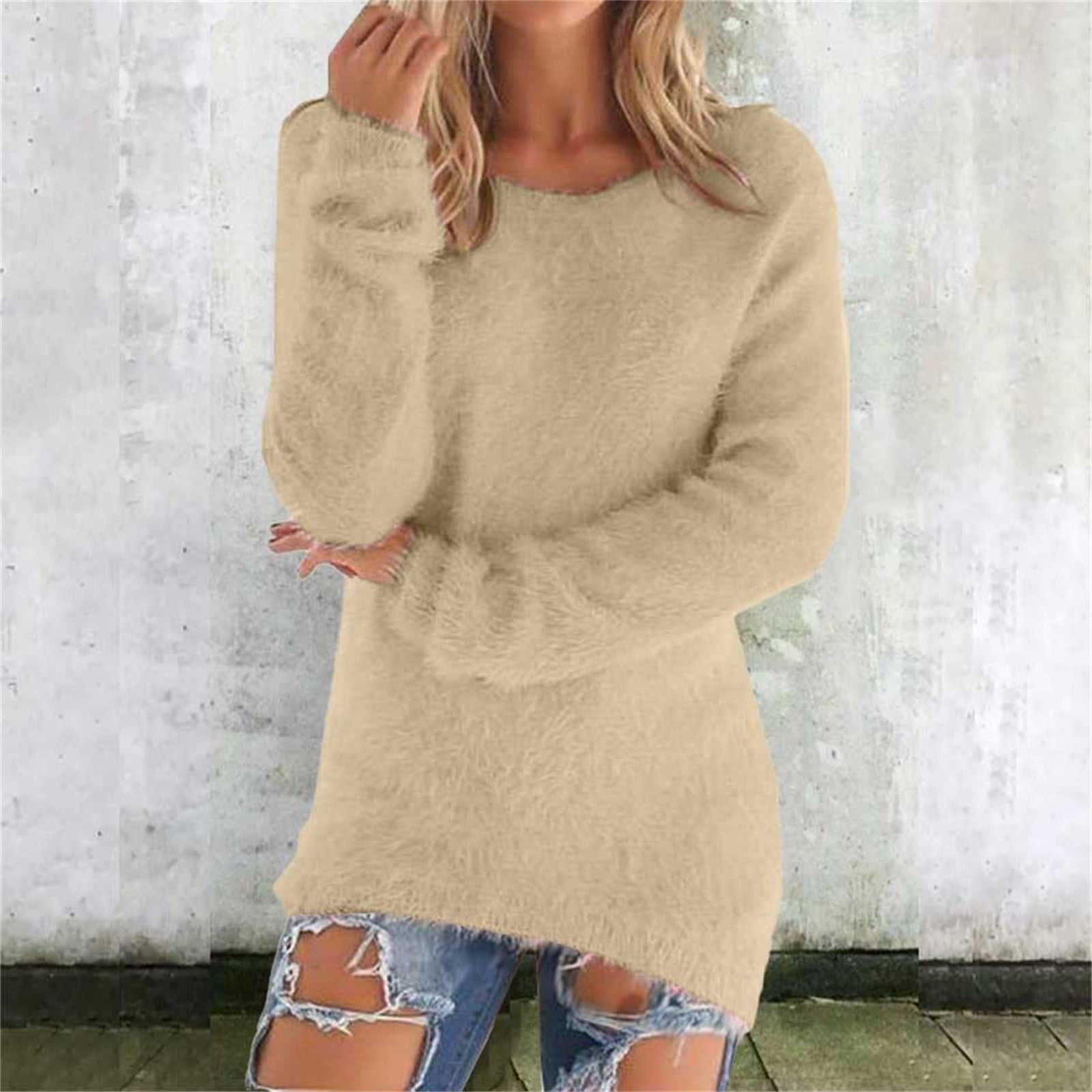 トップス Fluffy loose knit beige トップス Fluffy loose knit beige Amazon.com: Pullover Sweaters for
