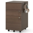 thumbnail image 1 of Gymax 3-Drawer File Cabinet Rolling File Organizer w/ Lock & 4 Keys for Letter/Legal/A4 Coffee, 1 of 10