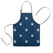 Paw Print Kids Aprons for Girls and Boys,Adjustable Neck Strap Toddler Aprons for Kids Cooking Baking