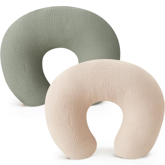 Fundas de almohada de lactancia Konssy Muslin Soft para recién nacido, paquete de 2