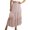 Pink B, variant on Elainilye Fashion Womens Flowy Skirt Summer Beach Skirt Solid Casual Ruched Ruffles Elastic Waist Skirts,Black