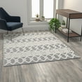 thumbnail image 3 of Flash Furniture Rectangular Modern Ivory, Gray Area Rug, 5' x 7', 3 of 8