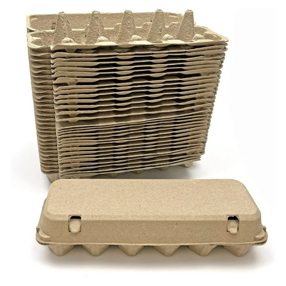Flat Top Paper Egg Cartons (30 Pack)
