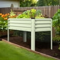 thumbnail image 6 of VEIKOUS 48''Lx23''Wx32''H Raised Garden Bed, Steel Planter Box W/Drainage and Detachable Liner, 7.5 Cu Ft Capacity, Cream White, 6 of 16