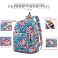 thumbnail image 5 of Bravo Floral Small (12 Inch) School Backpack, Beautiful All-Purpose Casual Daypack, Floral Cream, 5 of 7