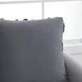 thumbnail image 4 of My Texas House Lantana Tufted Cotton Square Decorative Pillow Cover, 20" X 20", Gray, 4 of 5