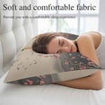 thumbnail image 5 of Chinese Ink Painting Pillow Protectors with Zipper Standard Size, Pink Peach Blossom Branches Soft Brushed Microfiber Breathable Throw Pillow Covers, Pillowcase for Couch Sofa Bedroom 20"x26", 5 of 9