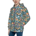 thumbnail image 2 of Kdxio Foxes and Birds in Forest Pattern Kids Boys Girls Zip Up Hoodie 3D Printed Hooded Sweatshirt Hoody Coat with Pocket 7-12 Y-Small, 2 of 6