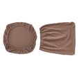 thumbnail image 1 of Cubiertas de silla protectora para el asiento Atrás Cojín Protector de hogares Home Supplies Multicolor Rotating Stretch Slight Funda para sillones sólidos Chocolates 2 Piezas Inevent OD003073-00B, 1 of 7