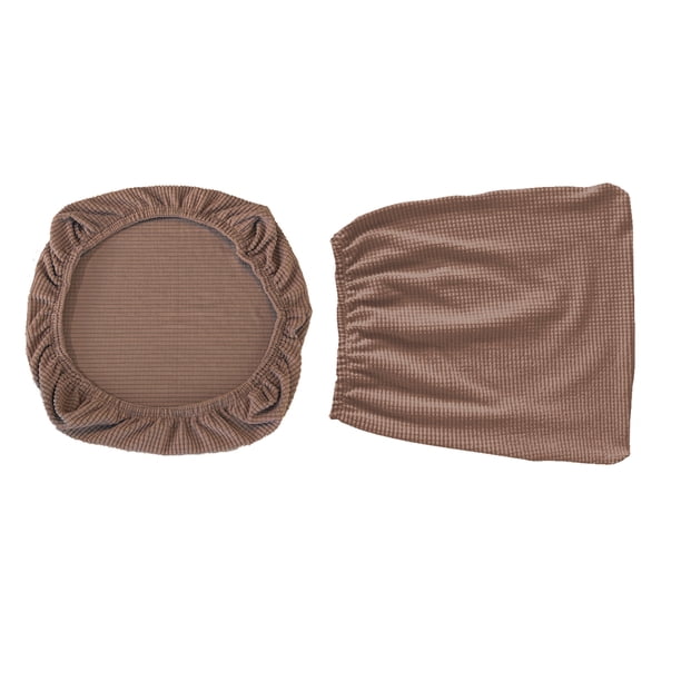 Cubiertas de silla protectora para el asiento Atrás Cojín Protector de hogares Home Supplies Multicolor Rotating Stretch Slight Funda para sillones sólidos Chocolates 2 Piezas AweSitey HA011157-06