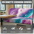 thumbnail image 4 of XYZCANDO Fluid Galaxy Print RV Sofa Cover RV Couch Cushion Slipcovers Comfortable Loveseat Slipcovers for Travel Couch Stain Resistant Sofa Cover 2 Backrest Cover & 2 Bench Cover, 4 of 6