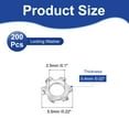 thumbnail image 2 of 200 Pack 304 Stainless Steel External Tooth Lock Washers, M2.5 Star Locking Washers for Screw Bolt Mechanical Equipment Fasteners, Silver, 2 of 6