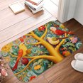 thumbnail image 5 of 1pc Colorful Birds on a Tree Absorbent Non-Slip Bathroom Thickened Flannel Rug Decor,Soft,Quick Drying,Suitable For Indoor/outdoor Use,Bathrooms,Bedrooms,Kitchens,Terrace,Laundry Rooms,16"x24", 5 of 9