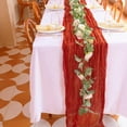 thumbnail image 3 of Holzlrgus 13Ft Rust Cheesecloth Table Runner, 160inch Long Cheese Cloth Boho Gauze Table Runner for Wedding Bridal Baby Shower Birthday Party Rustic Sheer Fall Table Decorations, 3 of 7