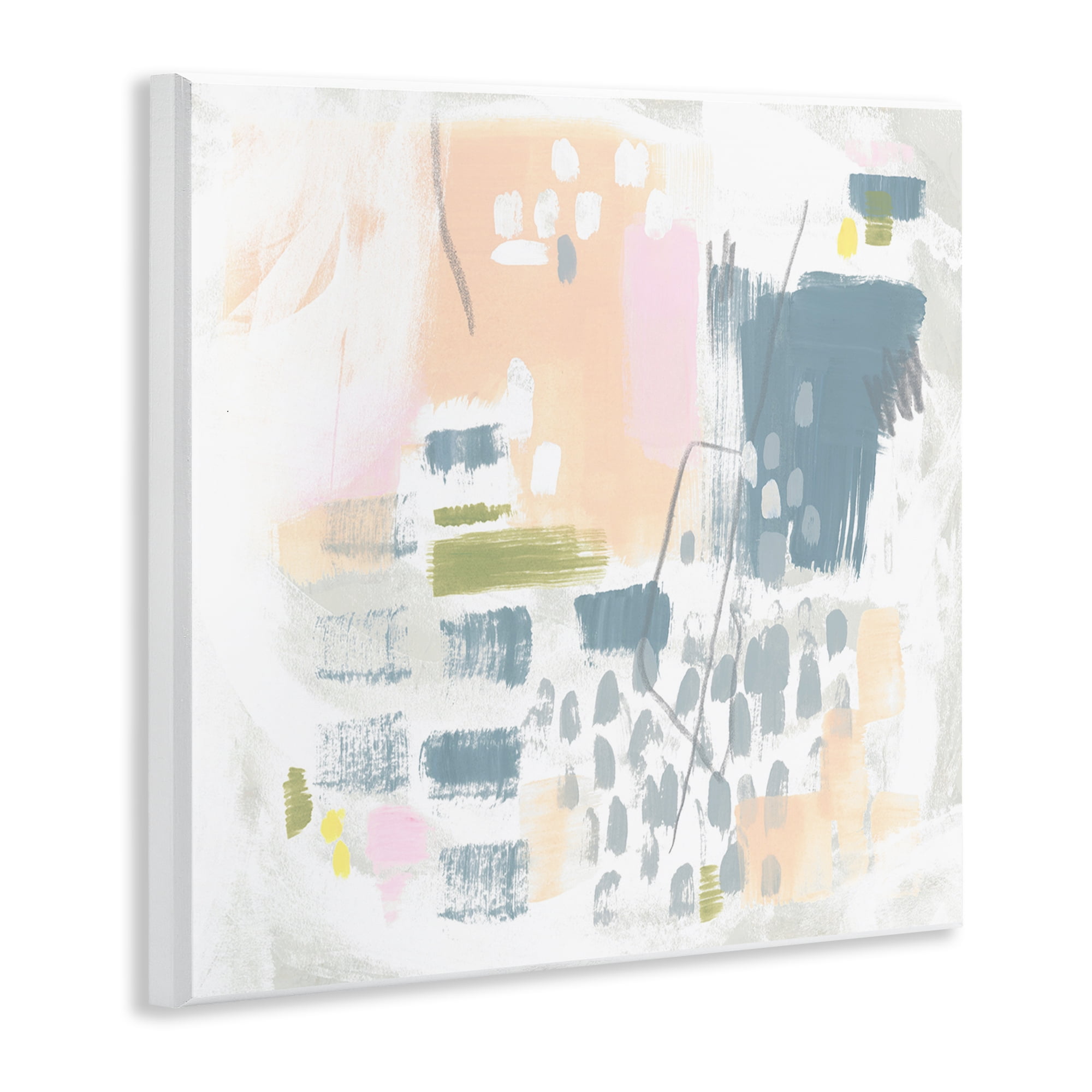 Stupell Industries Organic Soft Patterns Abstract Painting Unframed Art Print Wall Art, 12 x 12