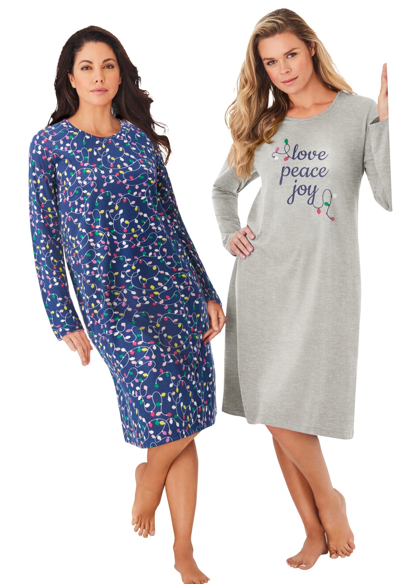 Plus size long sleeve nighties Clearance