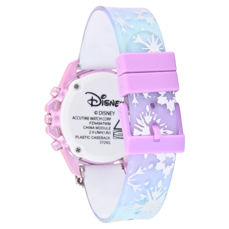 Disney Frozen Elsa and Anna Blue and Purple LCD Watch with