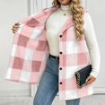 thumbnail image 6 of UDAUDU Womens Fleece Vests Fall Winter Fuzzy Button Down Hooded Plaid Vest | Fluffy Cute Plaid Checkered Vests Long Vests Holiday Sherpa Sleeveless Jacket Fall Clothes for Women S, 6 of 8